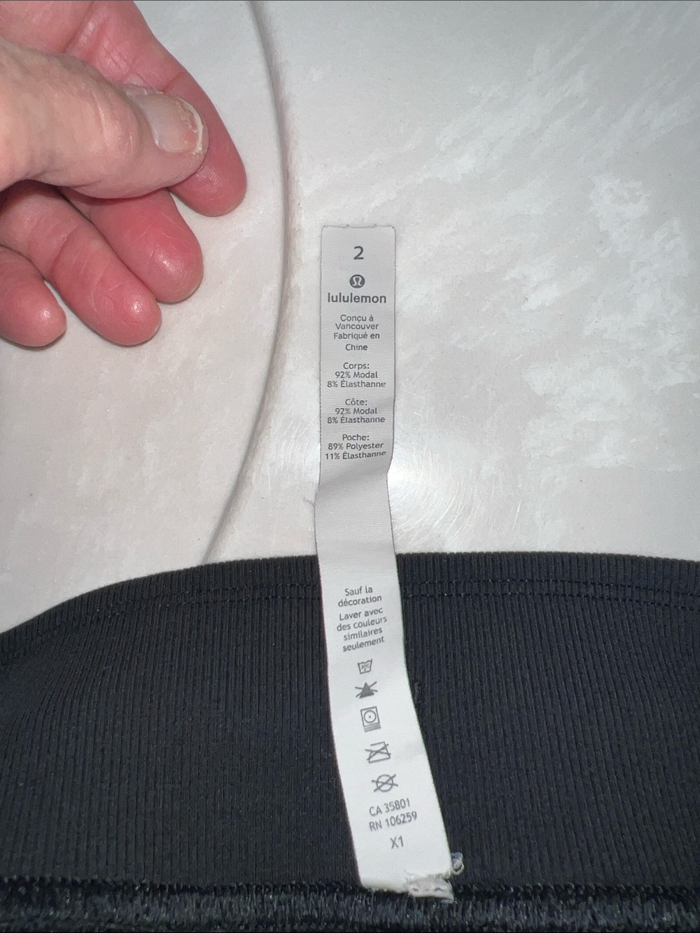 Lululemon Every Moment Short *3.5”Black, Sz 2, Modal French Terry, W7AN8S, EUC - Picture 11 of 12